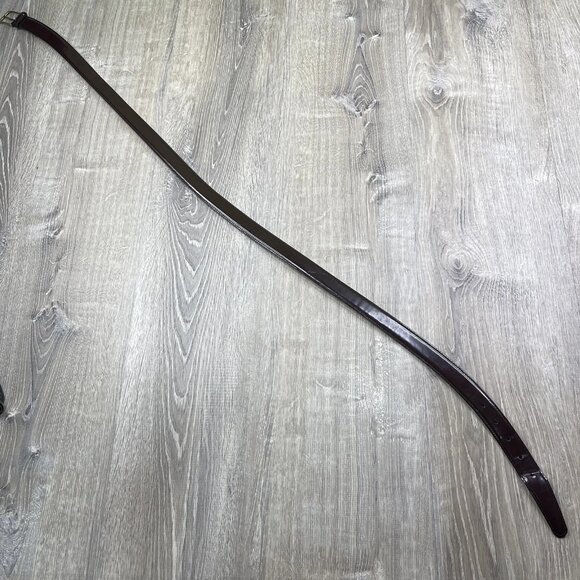 Brighton Black Anilina Aniline Glaze Cowhide on Glove Leather Belt Size 48 - Picture 2 of 15